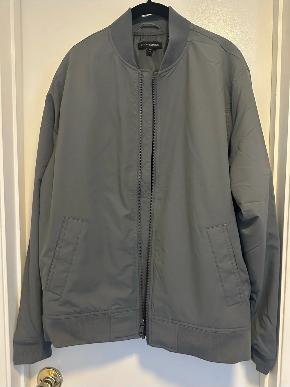 Banana Republic Men's Slate Gray Bomber Jacket
